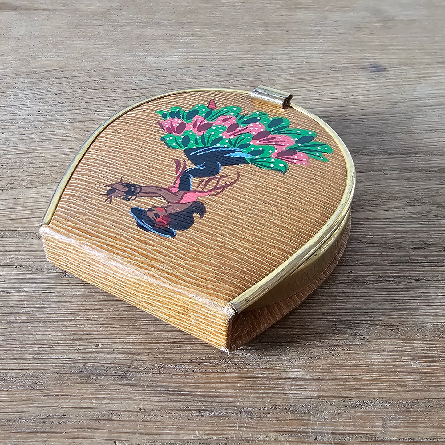 1950s/60s hand-painted Flamenco dancer compact with mirror