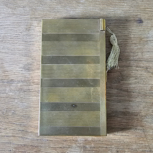 1940s Volupte "Sophisticase" gold-tone necessaire with tassel