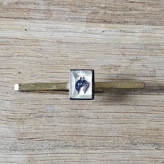 1950s gold-tone Scottish terrier intaglio tie clip