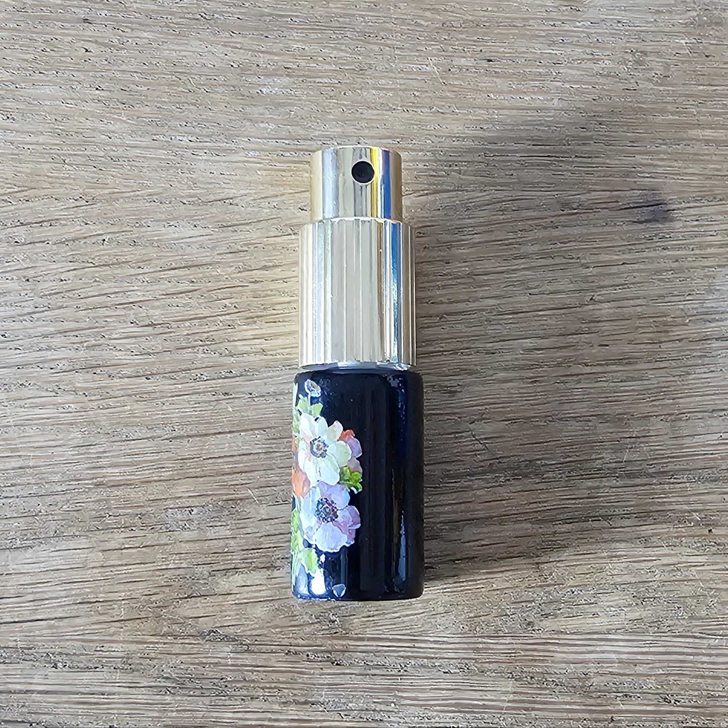 1970s Jlona floral vanity set with hand mirror & perfume atomiser