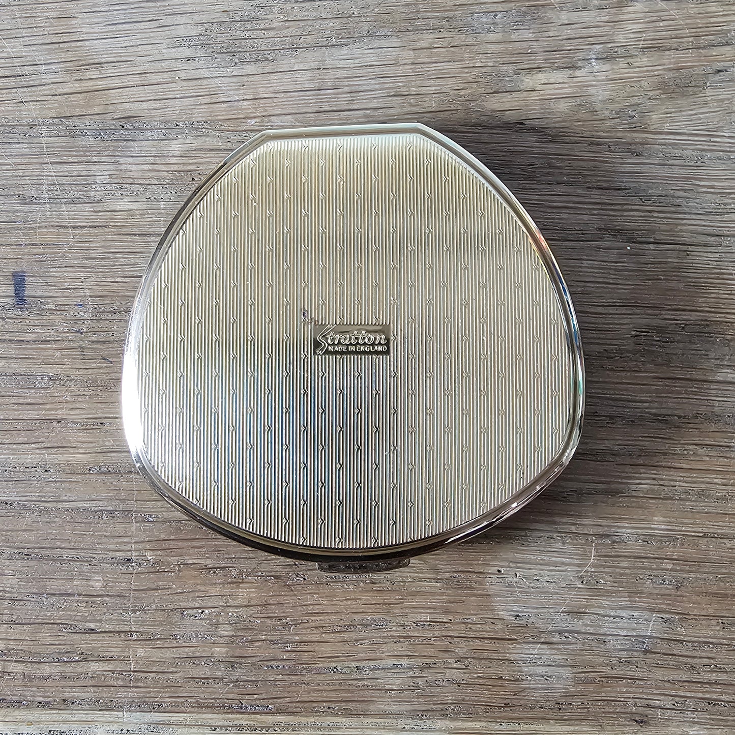 1960s Stratton tangerine/orange enamel compact & lipstick case duo