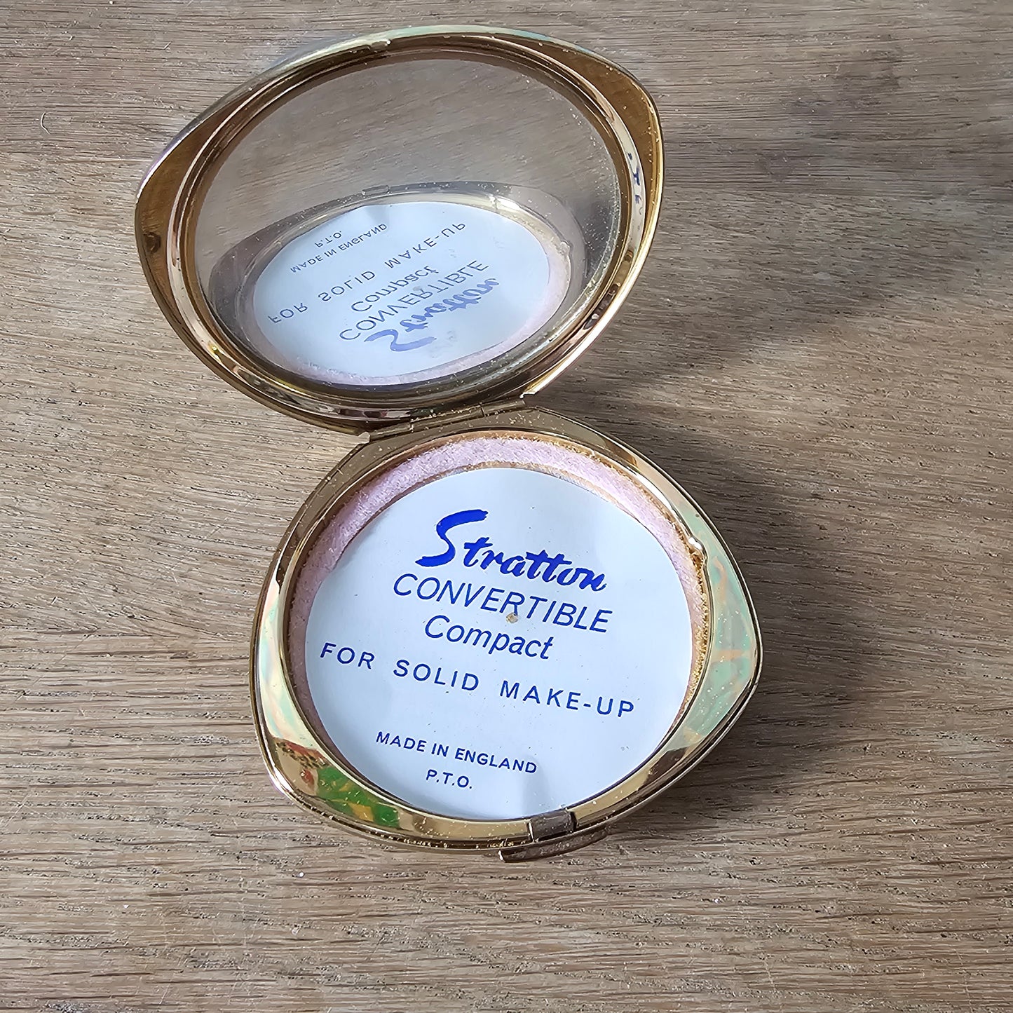1960s Stratton tangerine/orange enamel compact & lipstick case duo