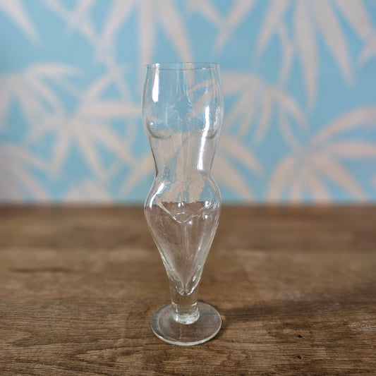 1960s/70s figural nude woman shaped beer glass