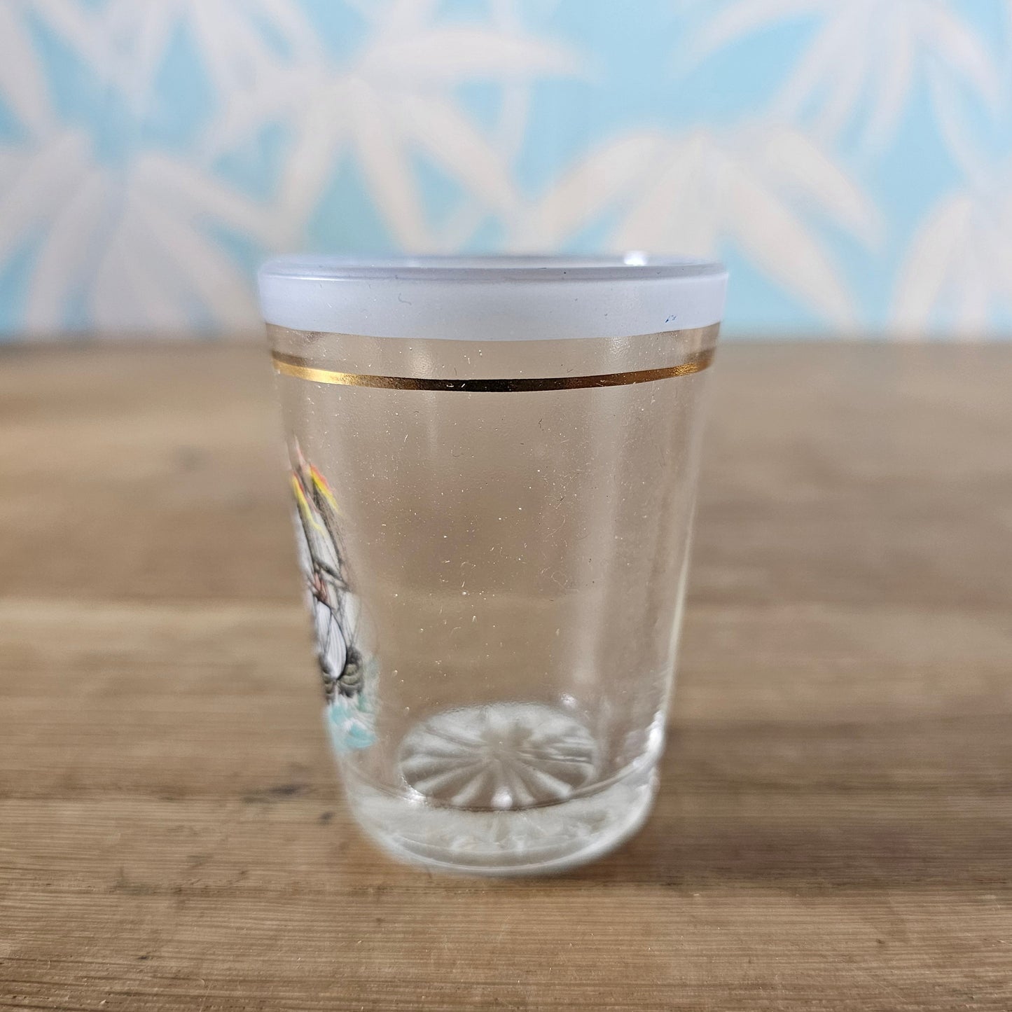 Set of six 1960s “Galleon Glasses” shot glasses with original box