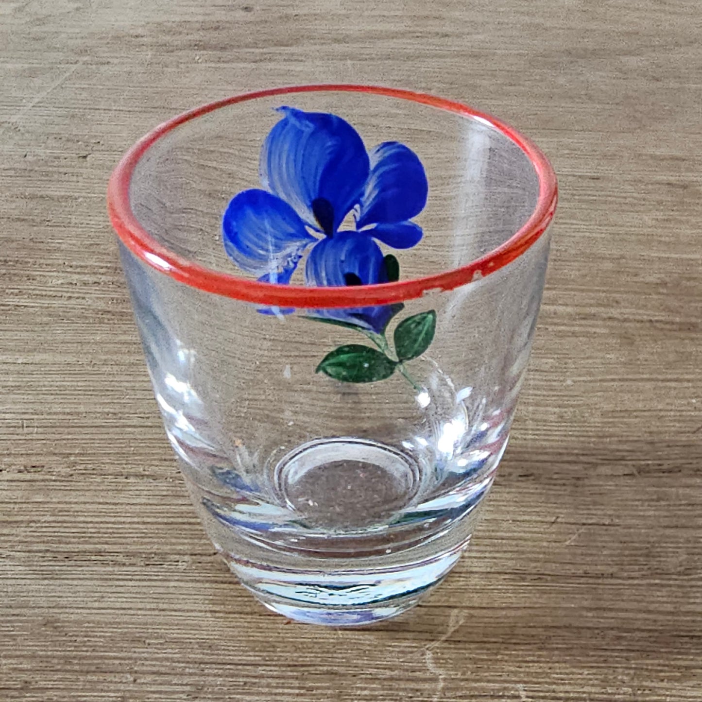 1960s/70s Innsbruck Austria hand-painted glass decanter set, original box