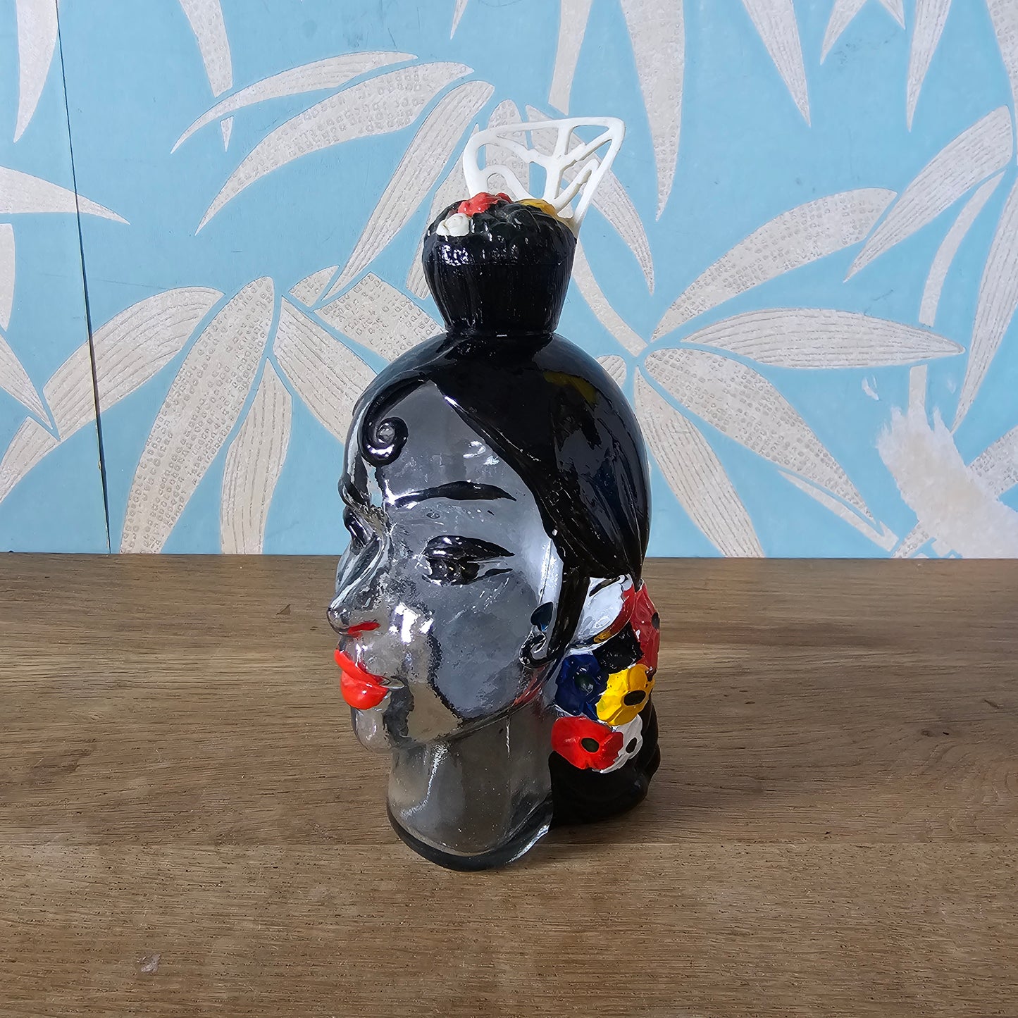 1950s/60s Spanish Senorita head-shaped liqueur bottle/decanter