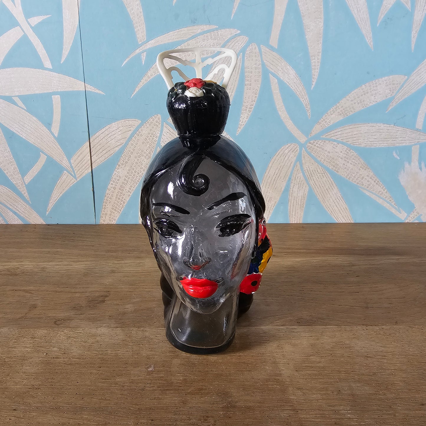 1950s/60s Spanish Senorita head-shaped liqueur bottle/decanter