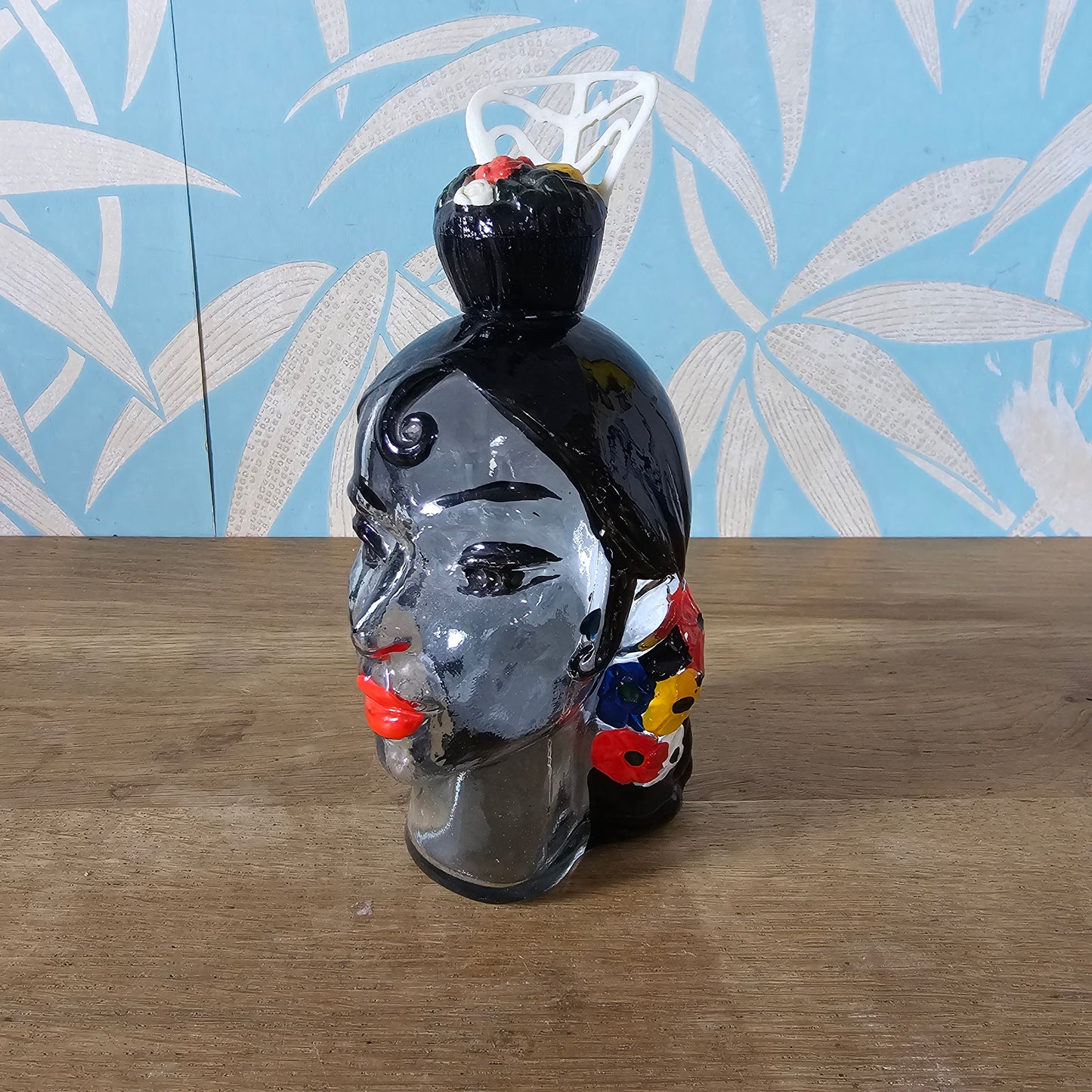 1950s/60s Spanish Senorita head-shaped liqueur bottle/decanter