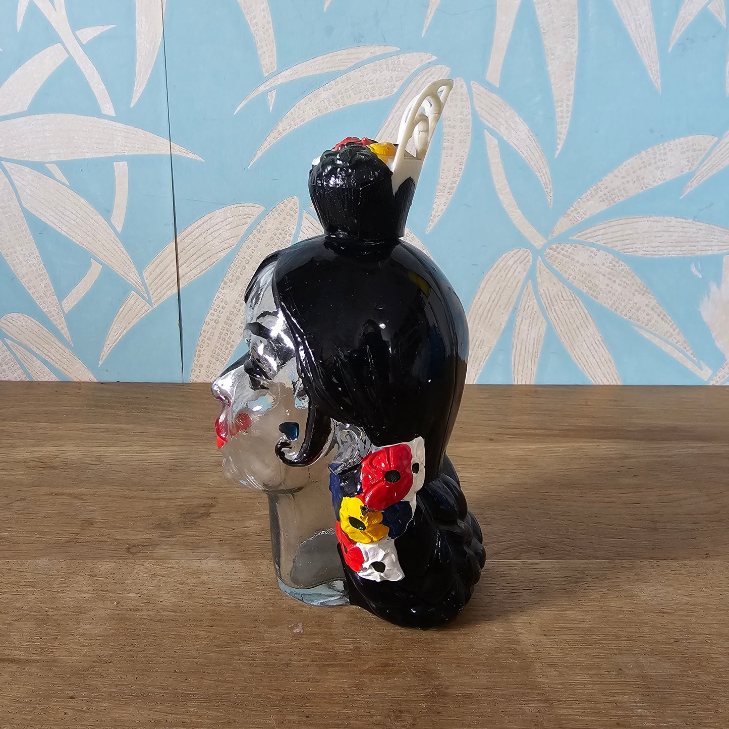 1950s/60s Spanish Senorita head-shaped liqueur bottle/decanter