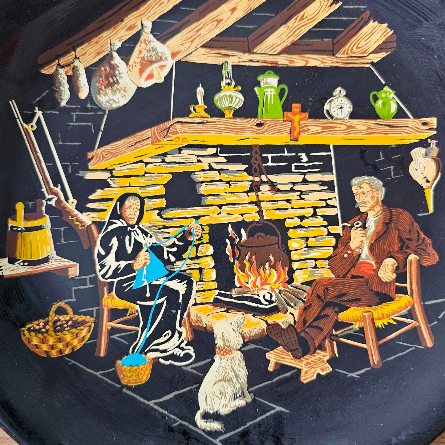 circa. 1960s Perpignan French souvenir decorative display plate