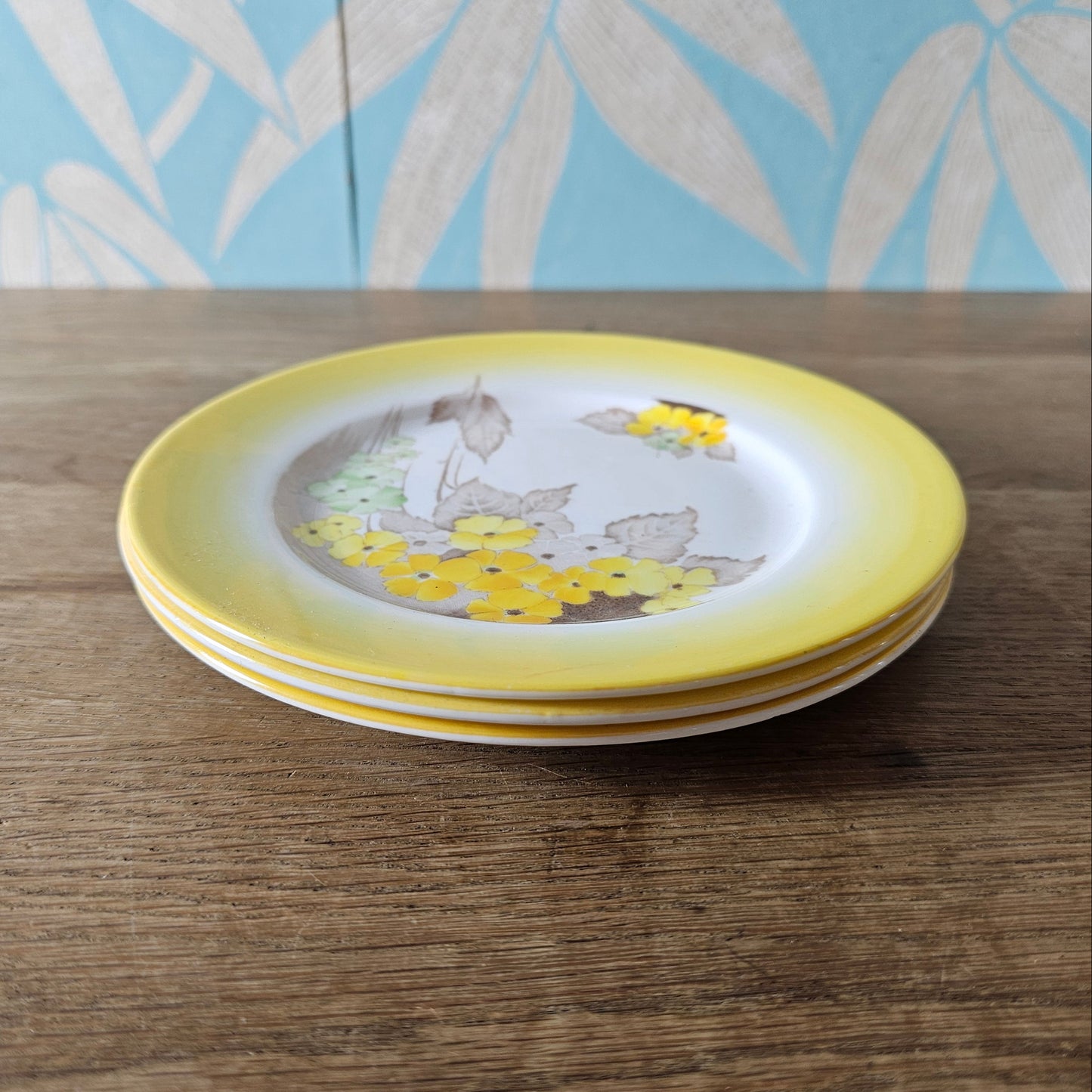 Set of three 1930s Shelley England "Phlox" side plates