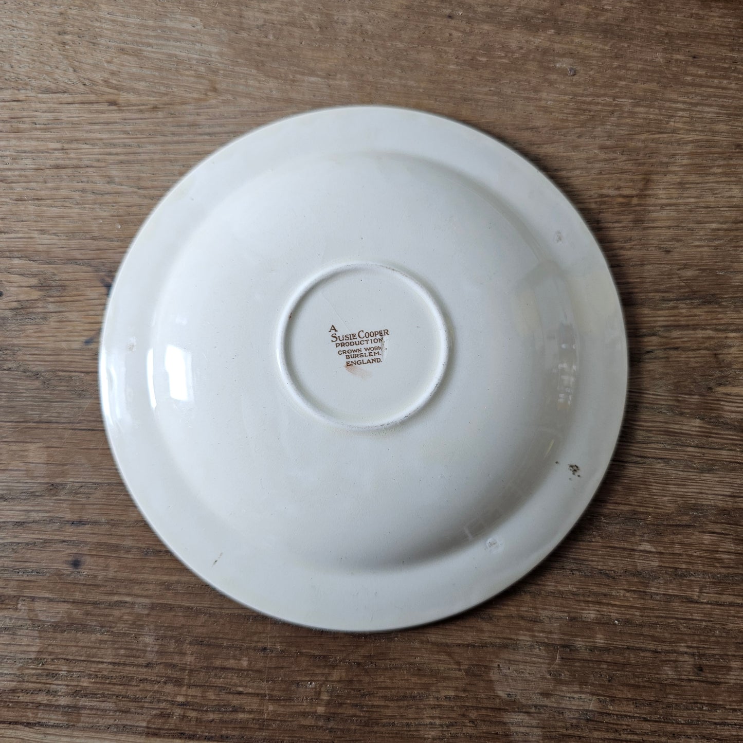 Pair of 1930s Susie Cooper "Dresden Spray" saucers