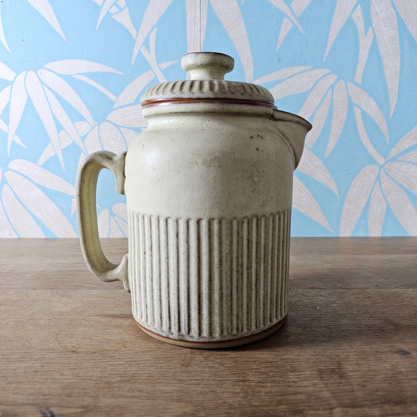 1970s rustic studio style stoneware coffee pot