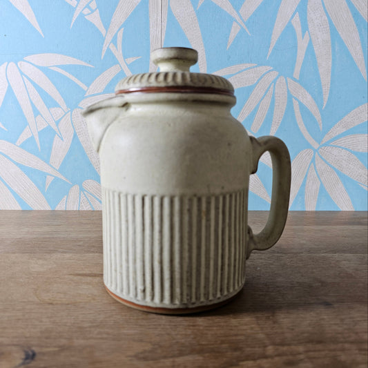 1970s rustic studio style stoneware coffee pot