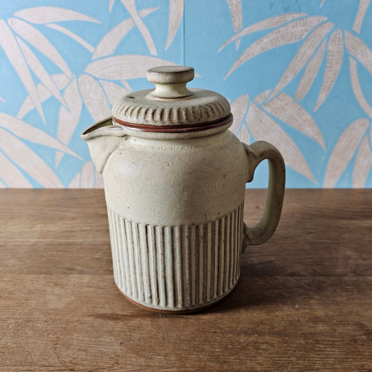 1970s rustic studio style stoneware coffee pot