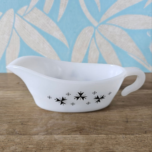 1960s Phoenix Opalware atomic starburst gravy boat