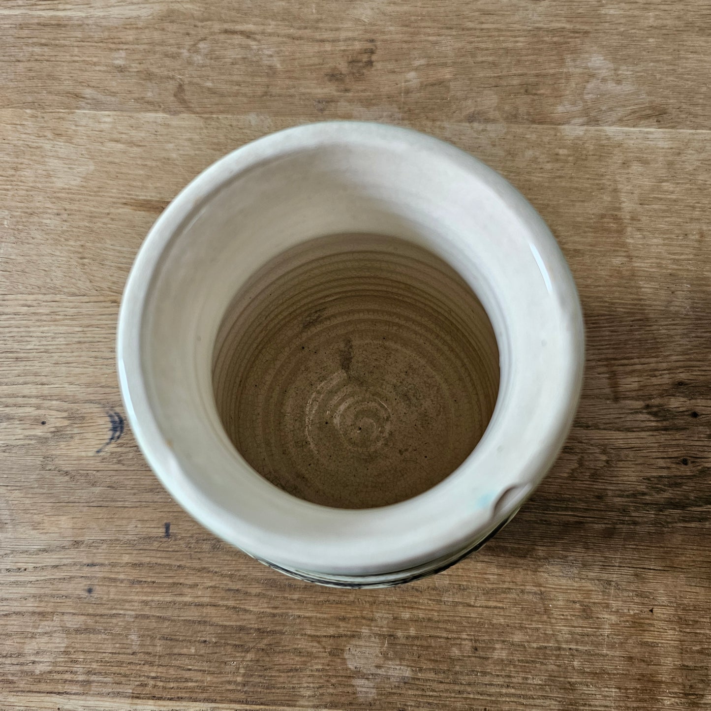 1970s Tony Bristow studio pottery abstract sgraffiti vase, signed