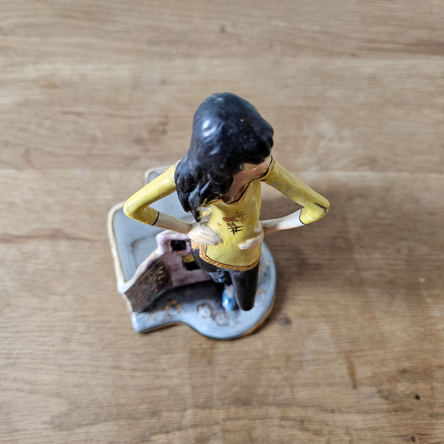 1950s Treviso Italy beatnik lady figurine planter