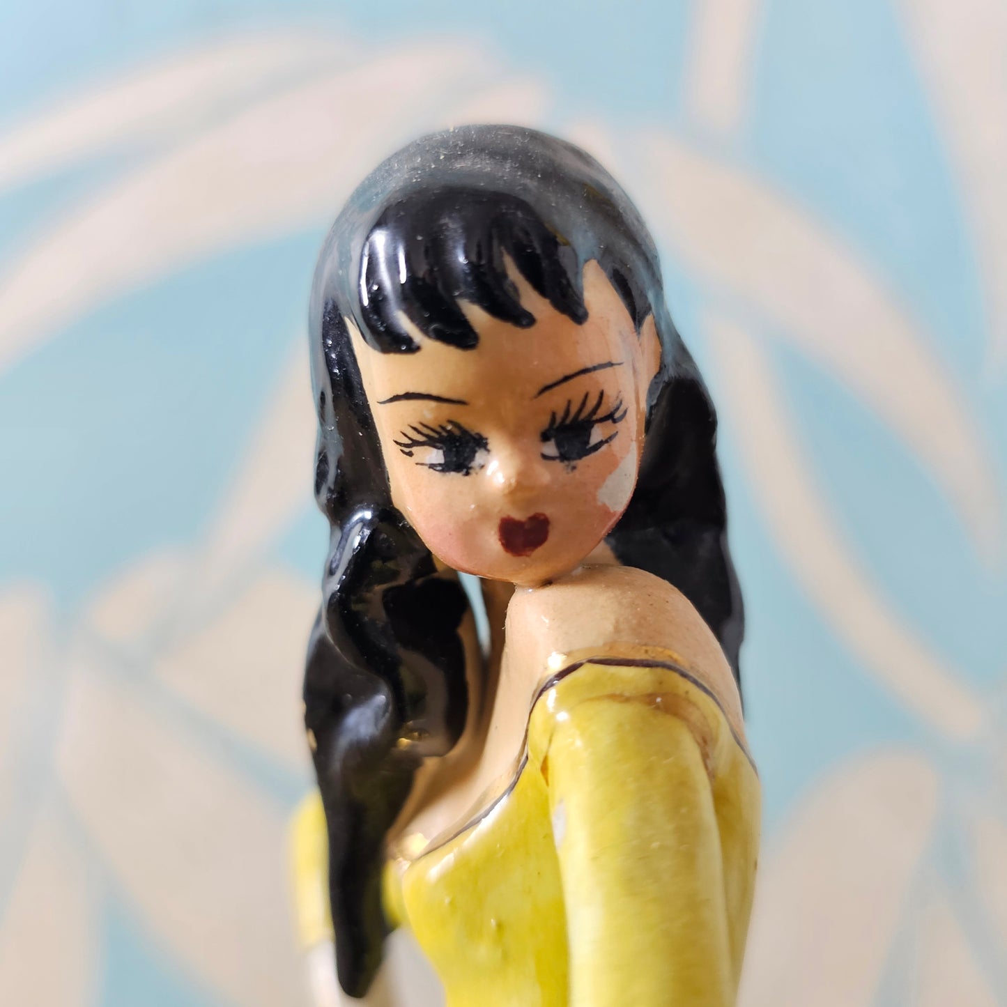 1950s Treviso Italy beatnik lady figurine planter