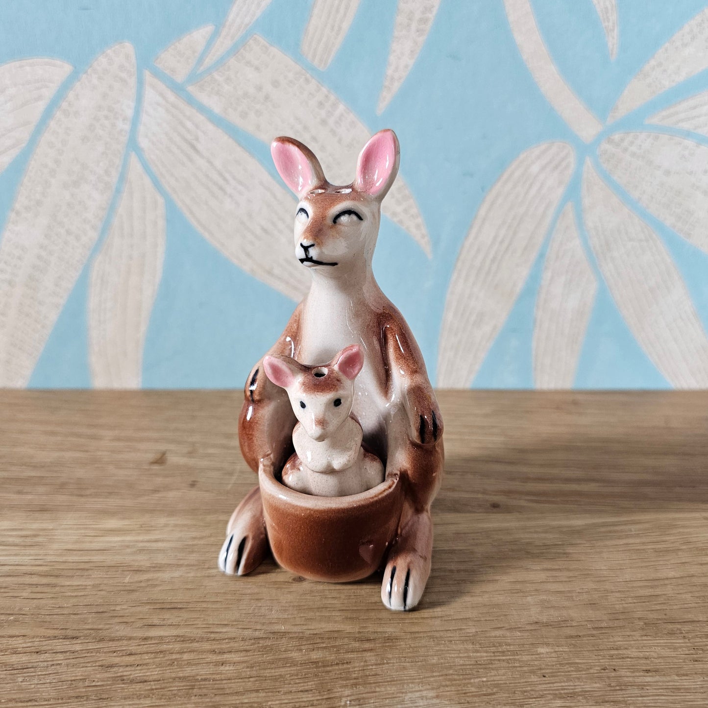 1950s Japanese ceramic kangaroo & joey salt and pepper set