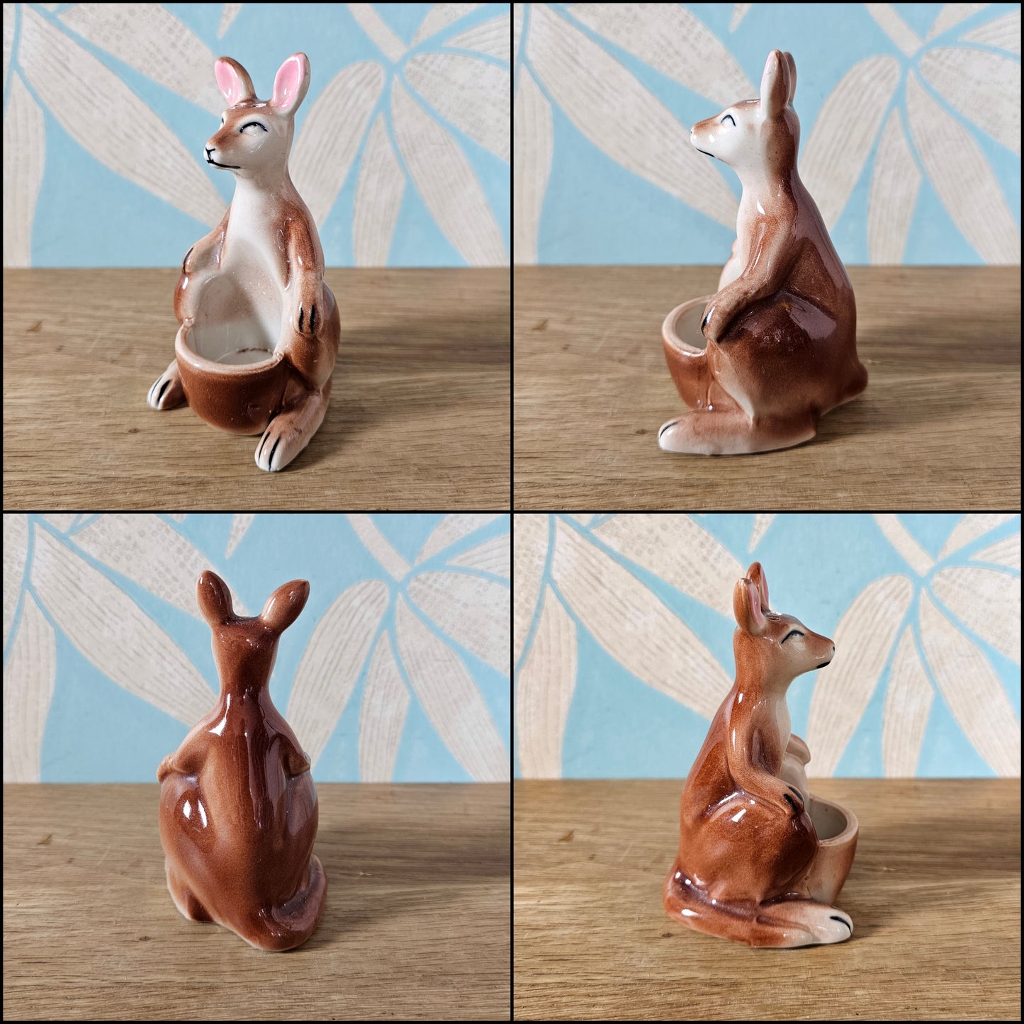 1950s Japanese ceramic kangaroo & joey salt and pepper set