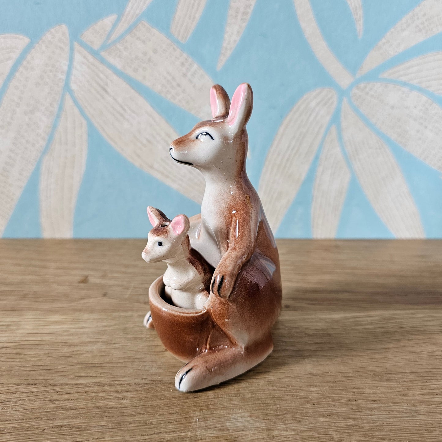 1950s Japanese ceramic kangaroo & joey salt and pepper set