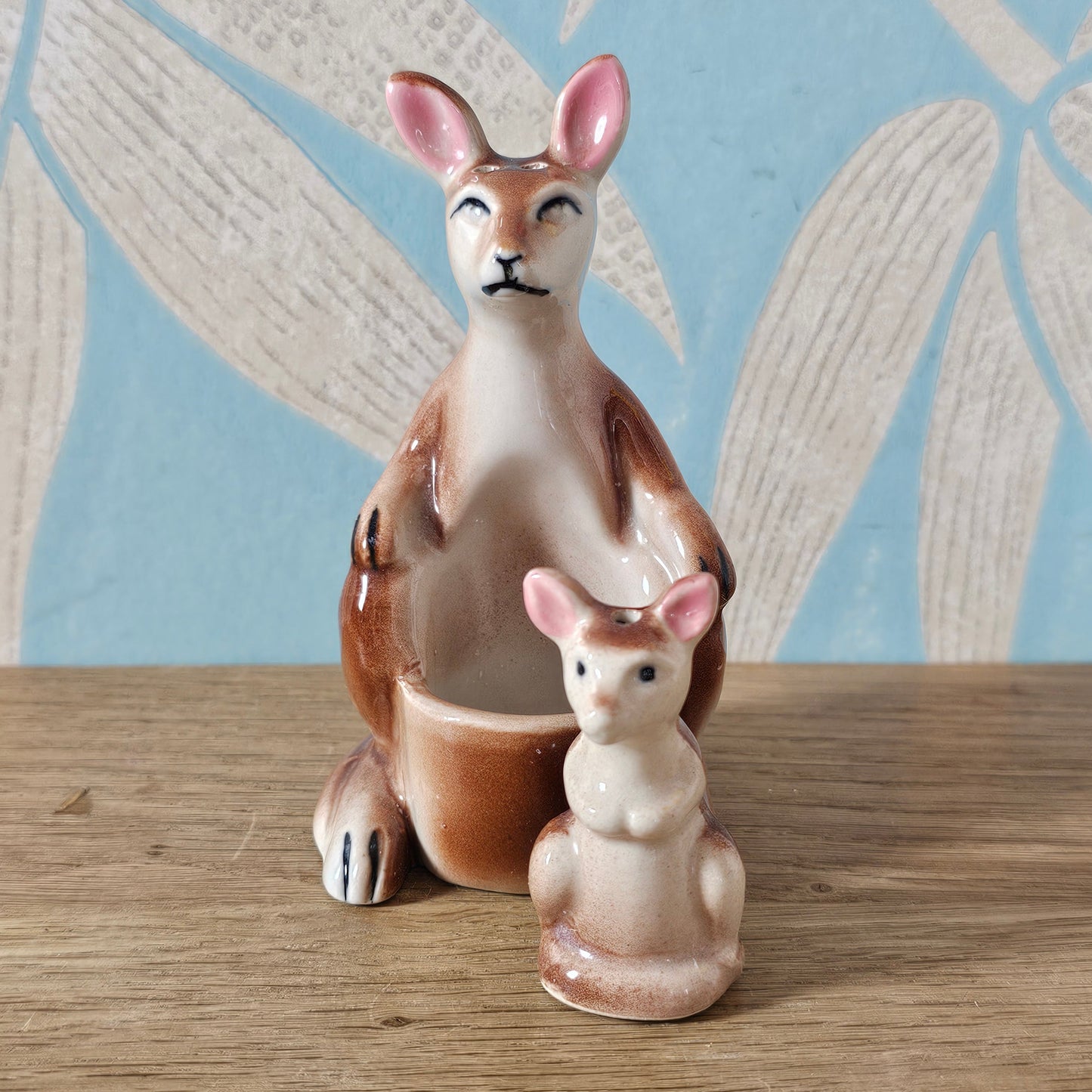 1950s Japanese ceramic kangaroo & joey salt and pepper set