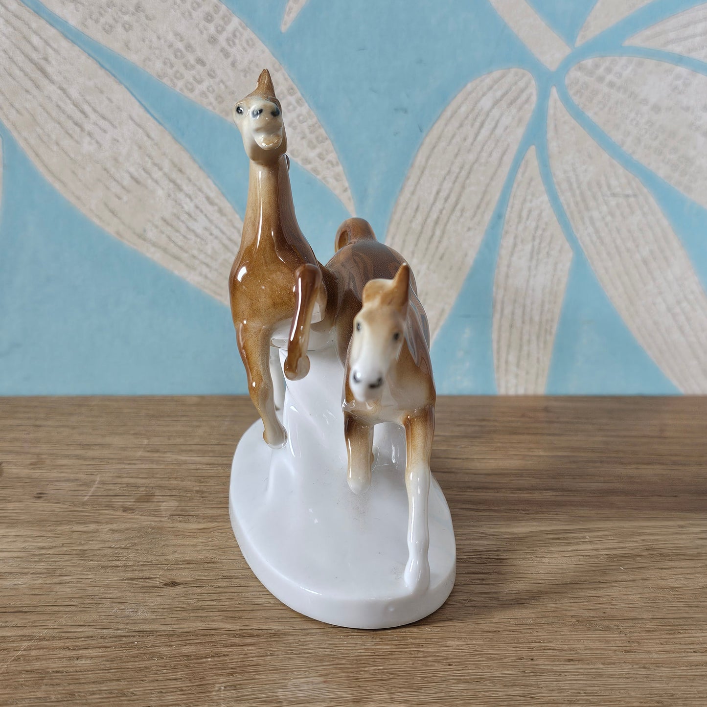 circa. 1950 Carl Scheidig Gräfenthal porcelain galloping horses figurine
