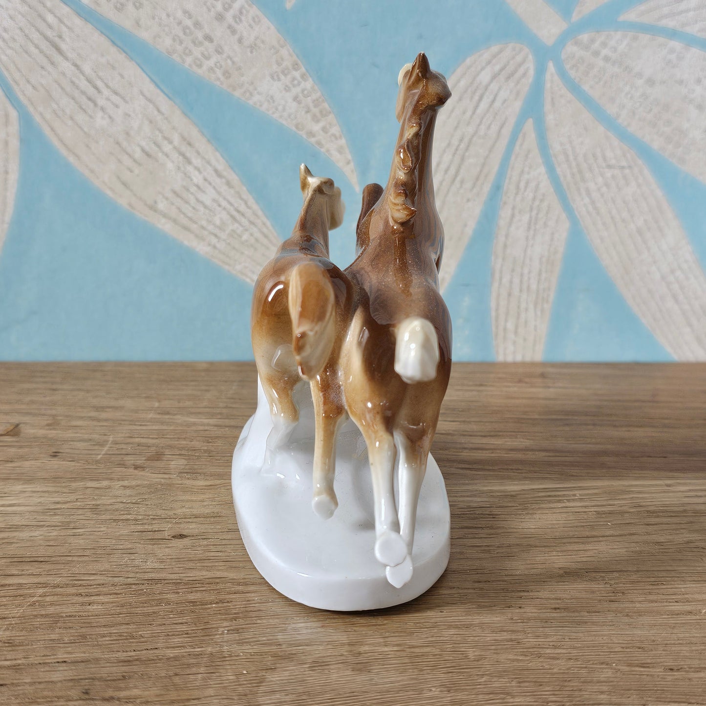 circa. 1950 Carl Scheidig Gräfenthal porcelain galloping horses figurine