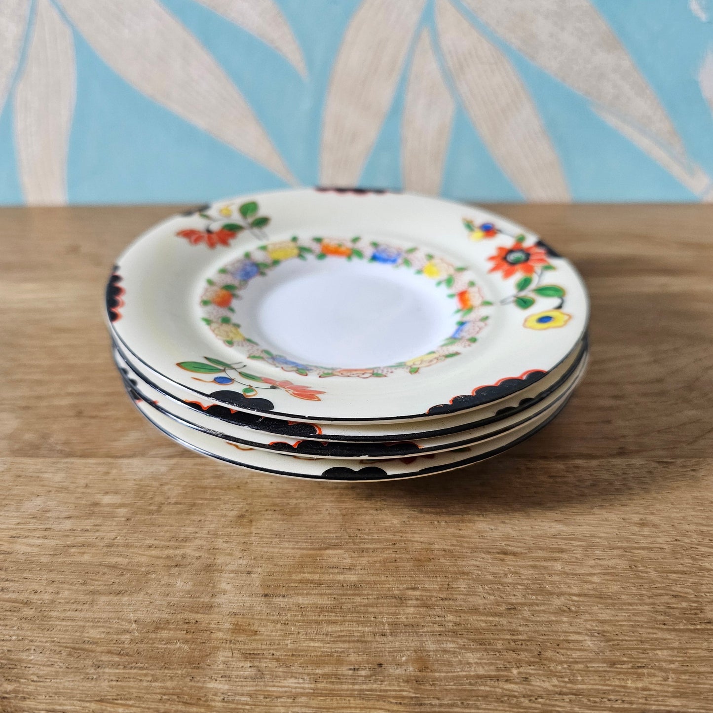 Art Deco Oxford Imari-style floral tea set for four