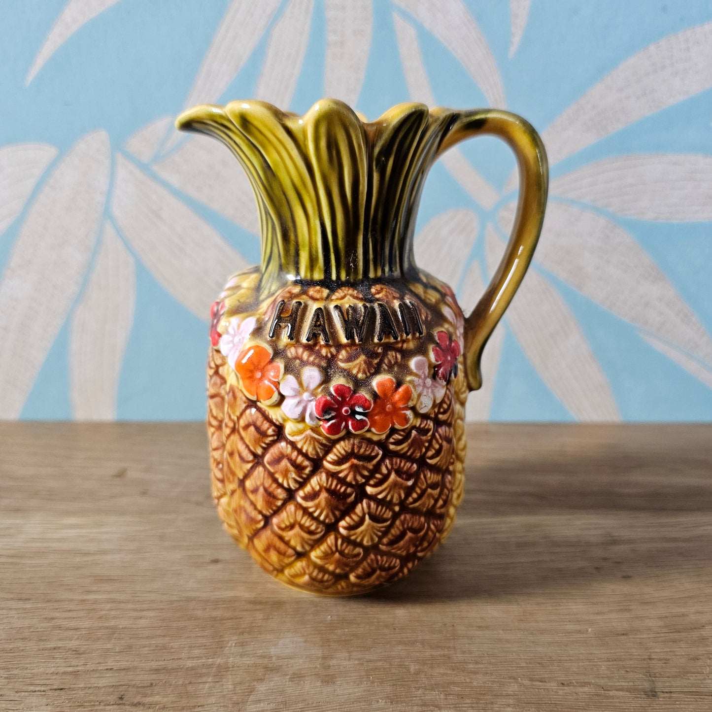 Mid-century ceramic Hawaii souvenir pineapple jug