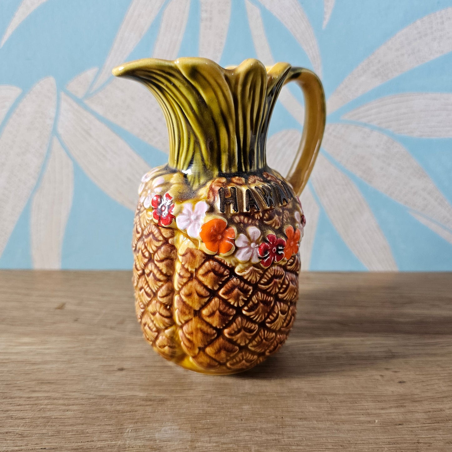 Mid-century ceramic Hawaii souvenir pineapple jug