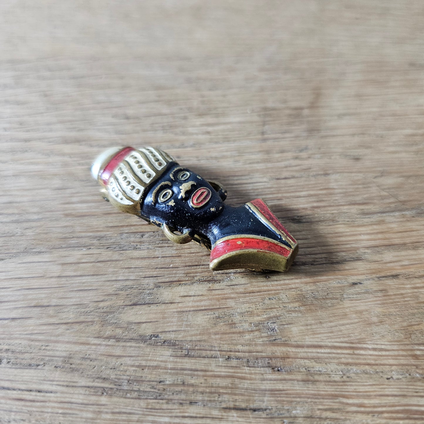 1930s/40s Black Americana painted metal figural dress clip