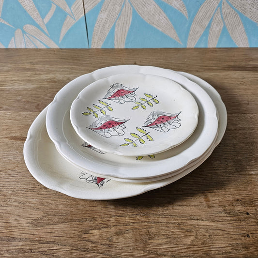 1950s Jas. Broadhurst & Sons Ltd "Hawaii" 4-piece ceramic plate set