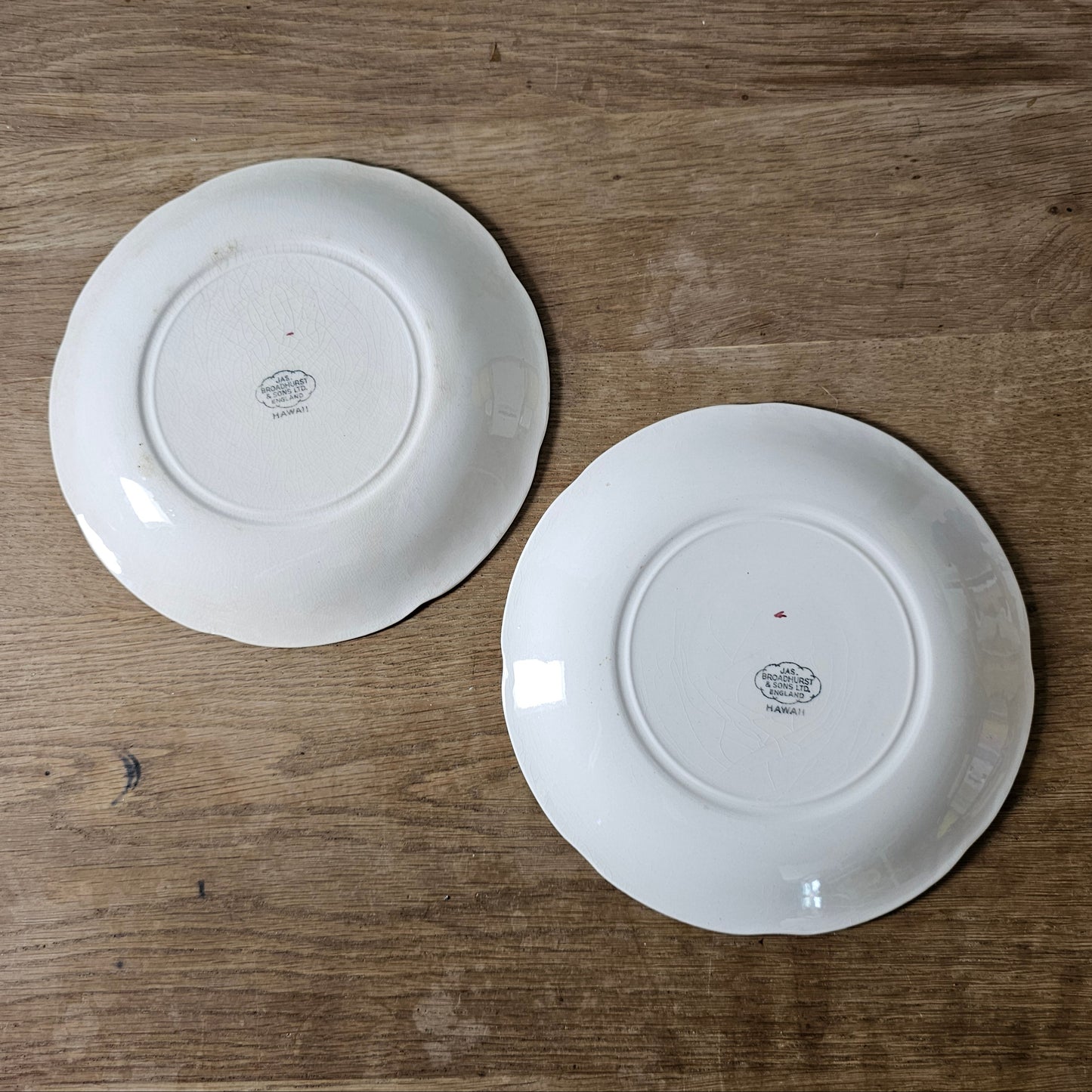 1950s Jas. Broadhurst & Sons Ltd "Hawaii" 4-piece ceramic plate set