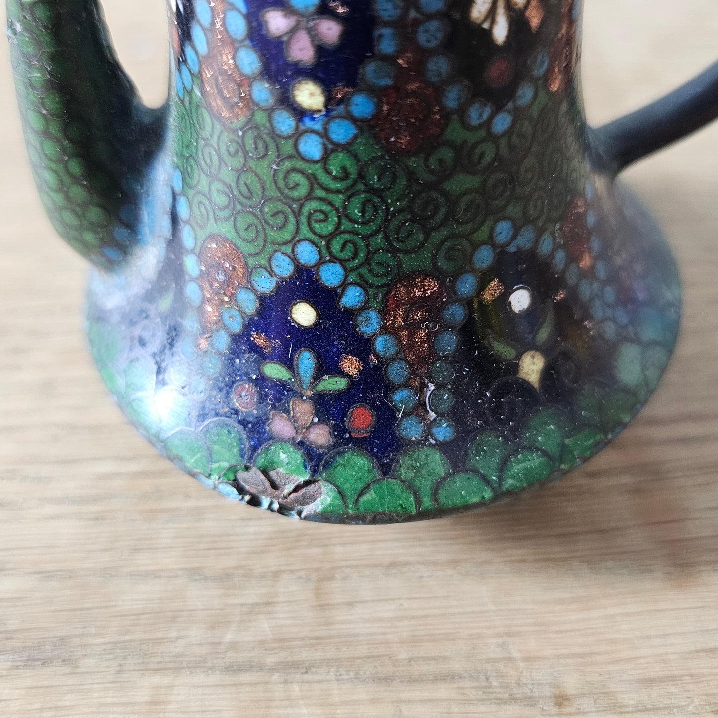 Antique Japanese Meiji cloisonné enamel miniature teapot
