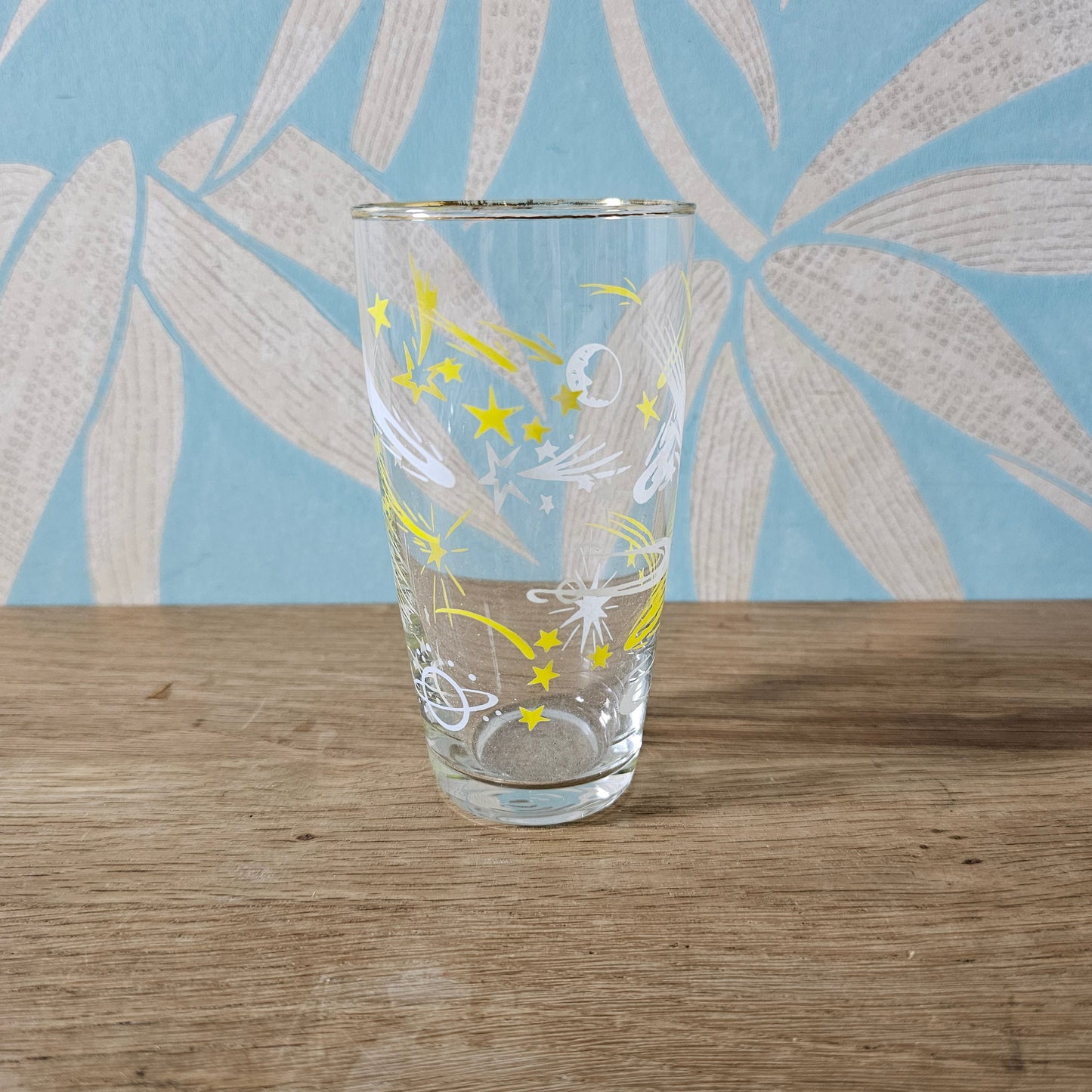 Pair of 1950s atomic space age highball glasses