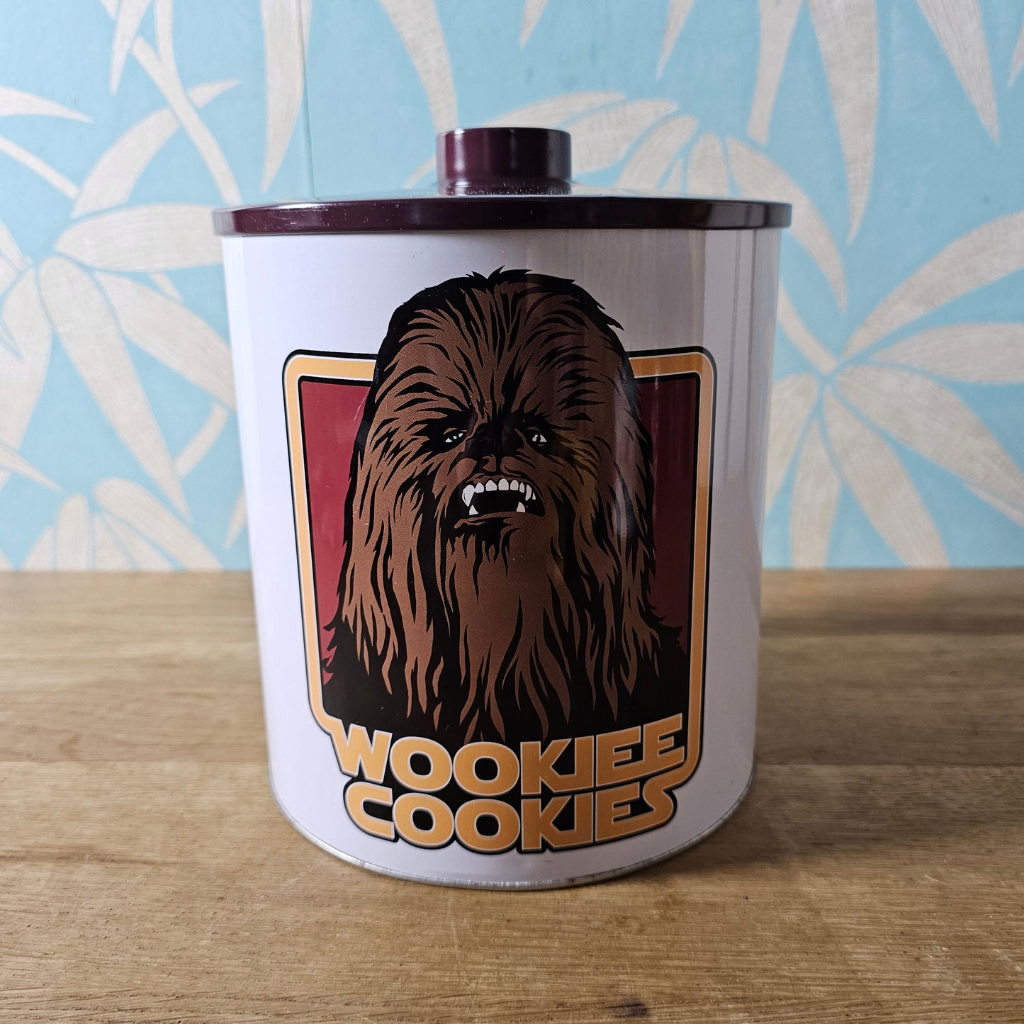 Half Moon Bay retro Wookiee Cookies biscuit barrel tin