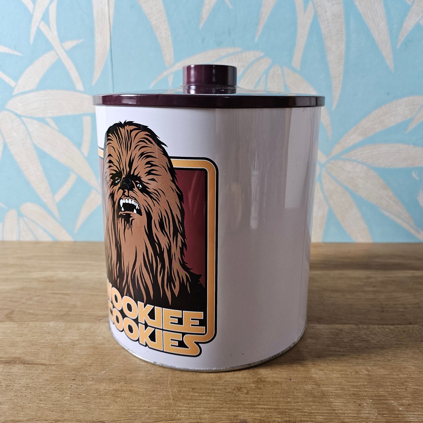 Half Moon Bay retro Wookiee Cookies biscuit barrel tin
