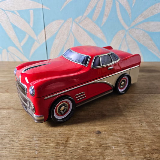 2021 Silver Crane Co. red classic car cookie tin
