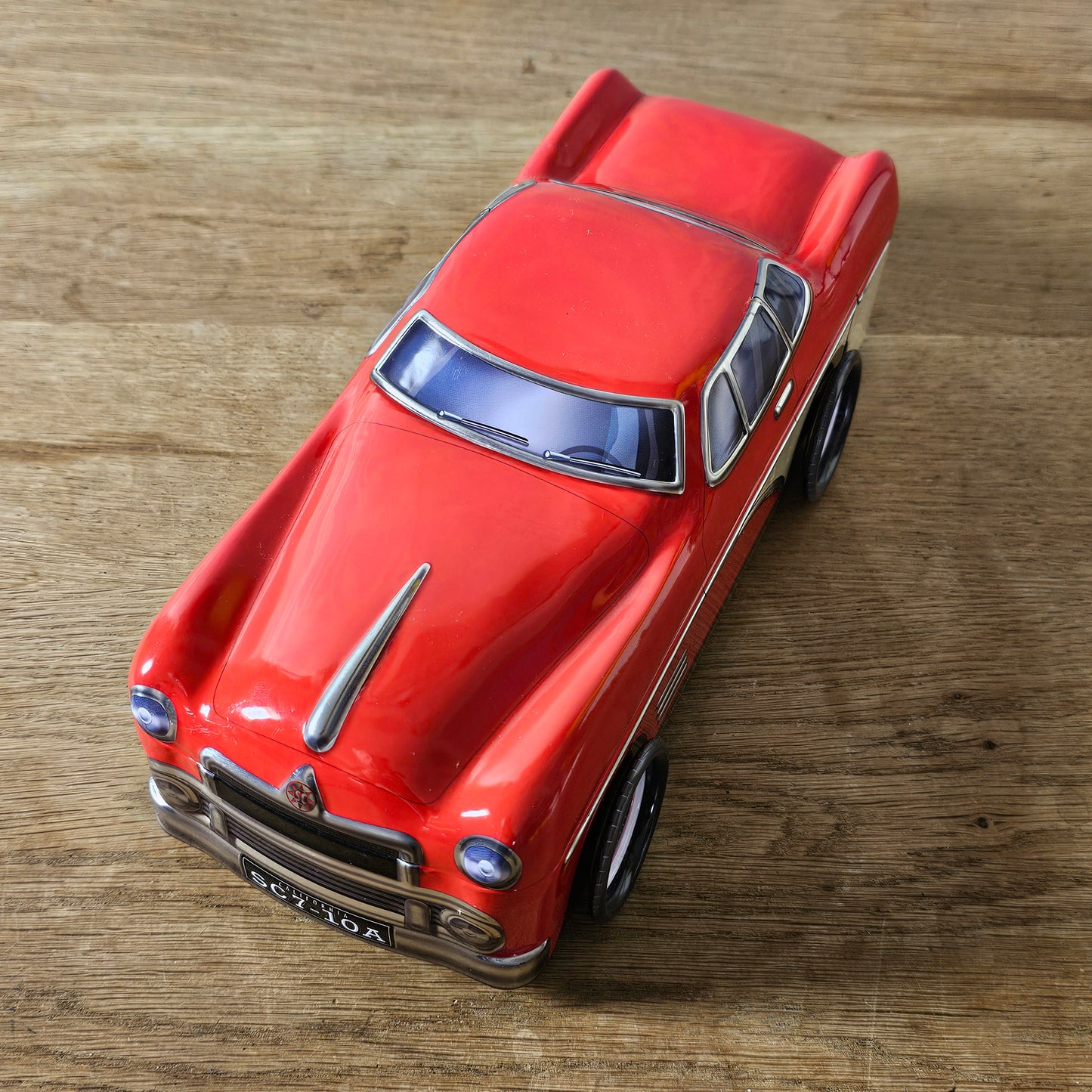 2021 Silver Crane Co. red classic car cookie tin