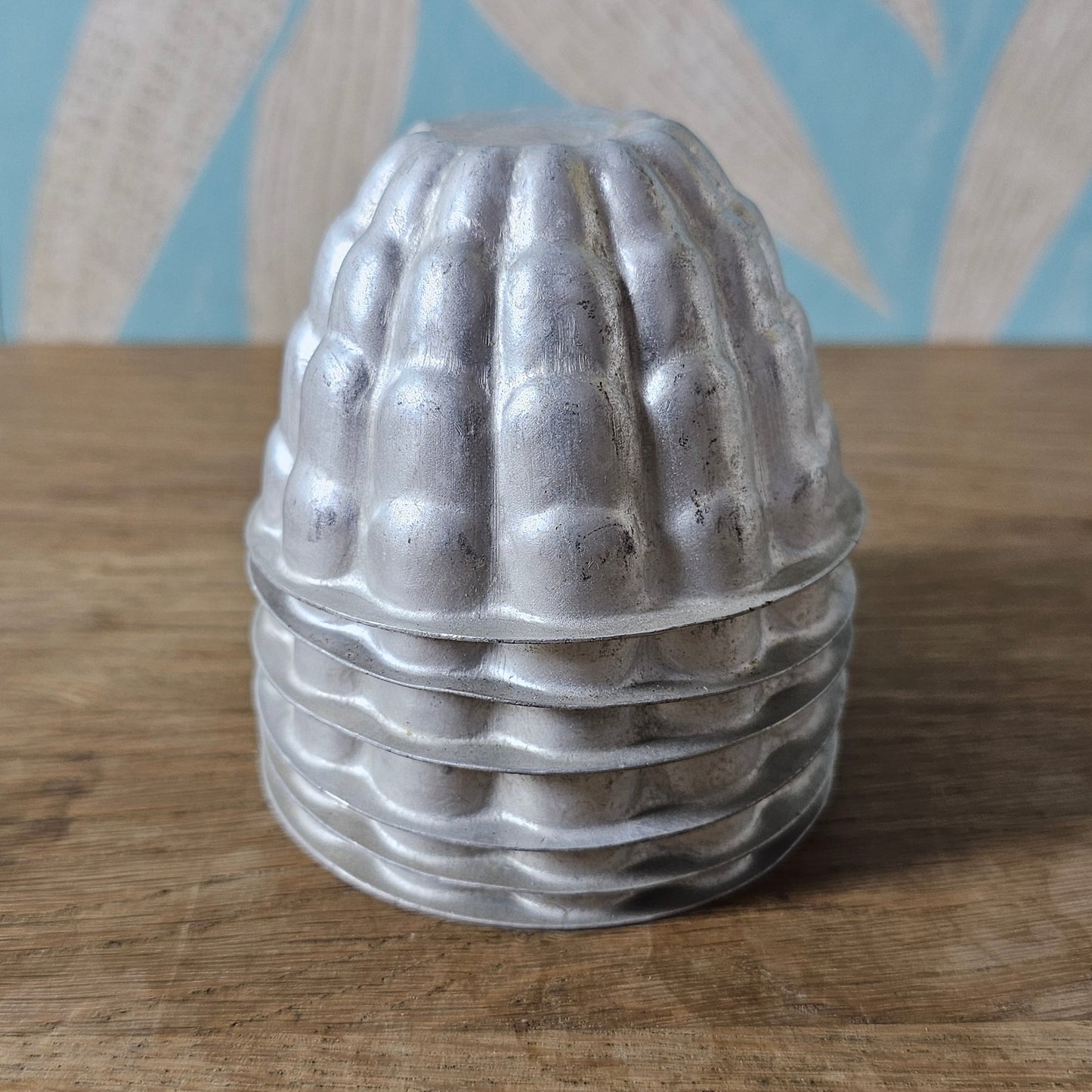 Set of 6 vintage aluminium jelly or blancmange moulds