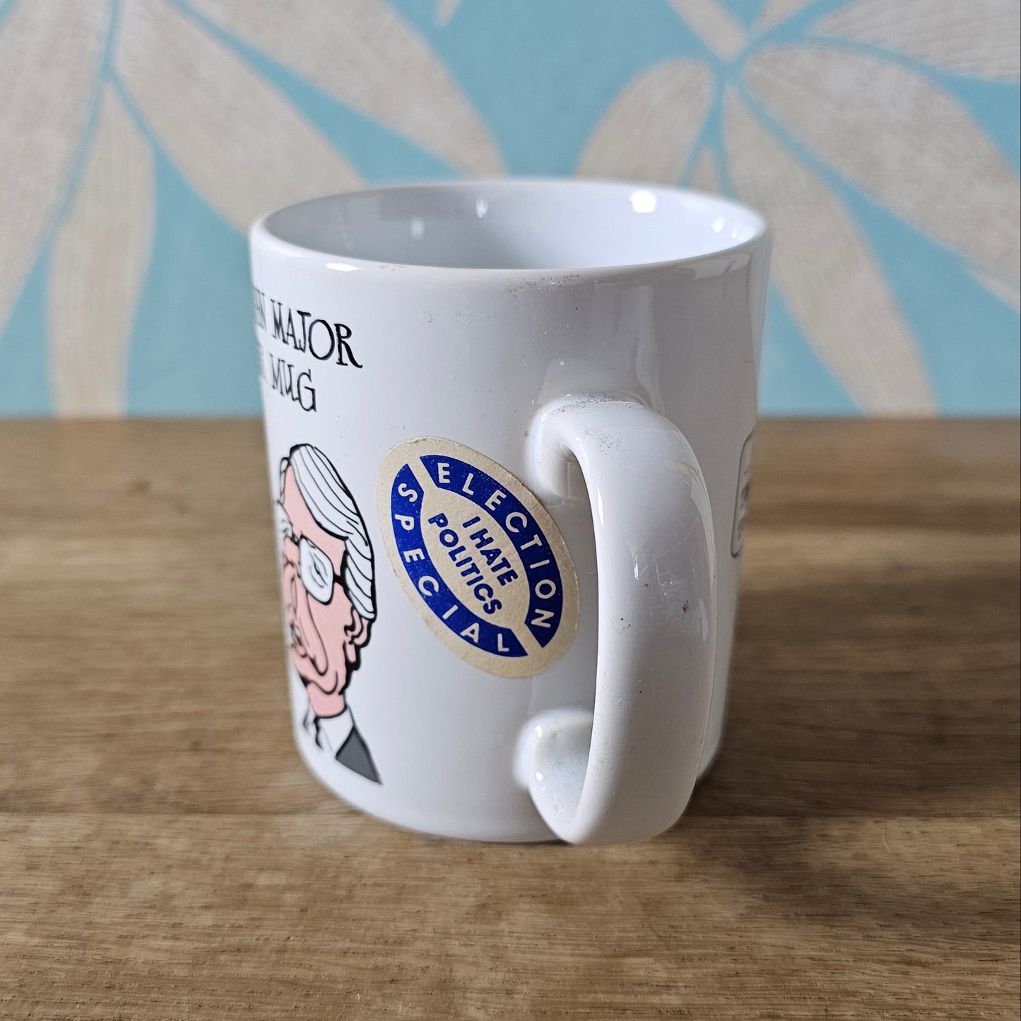 Collectable 1992 Spitting Image "The John Major Dither Mug" political satire mug