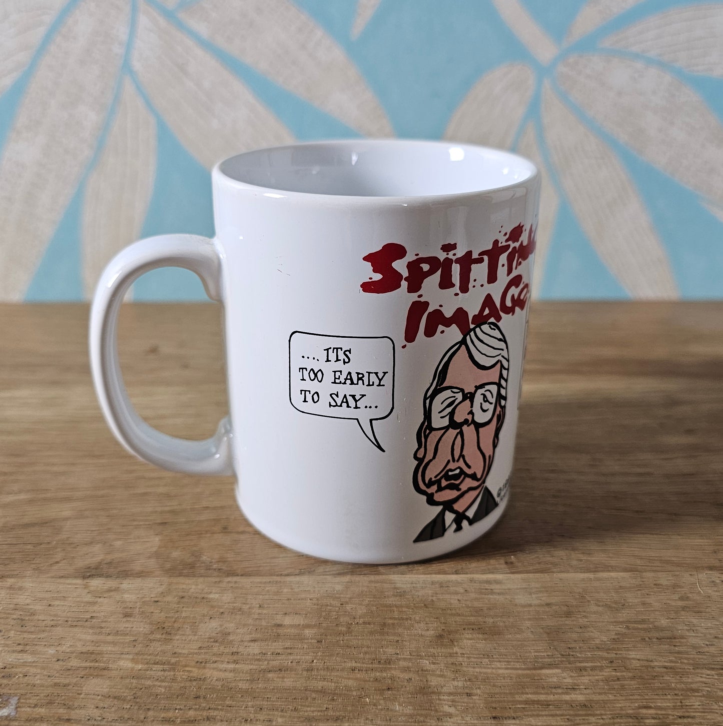 Collectable 1992 Spitting Image "The John Major Dither Mug" political satire mug