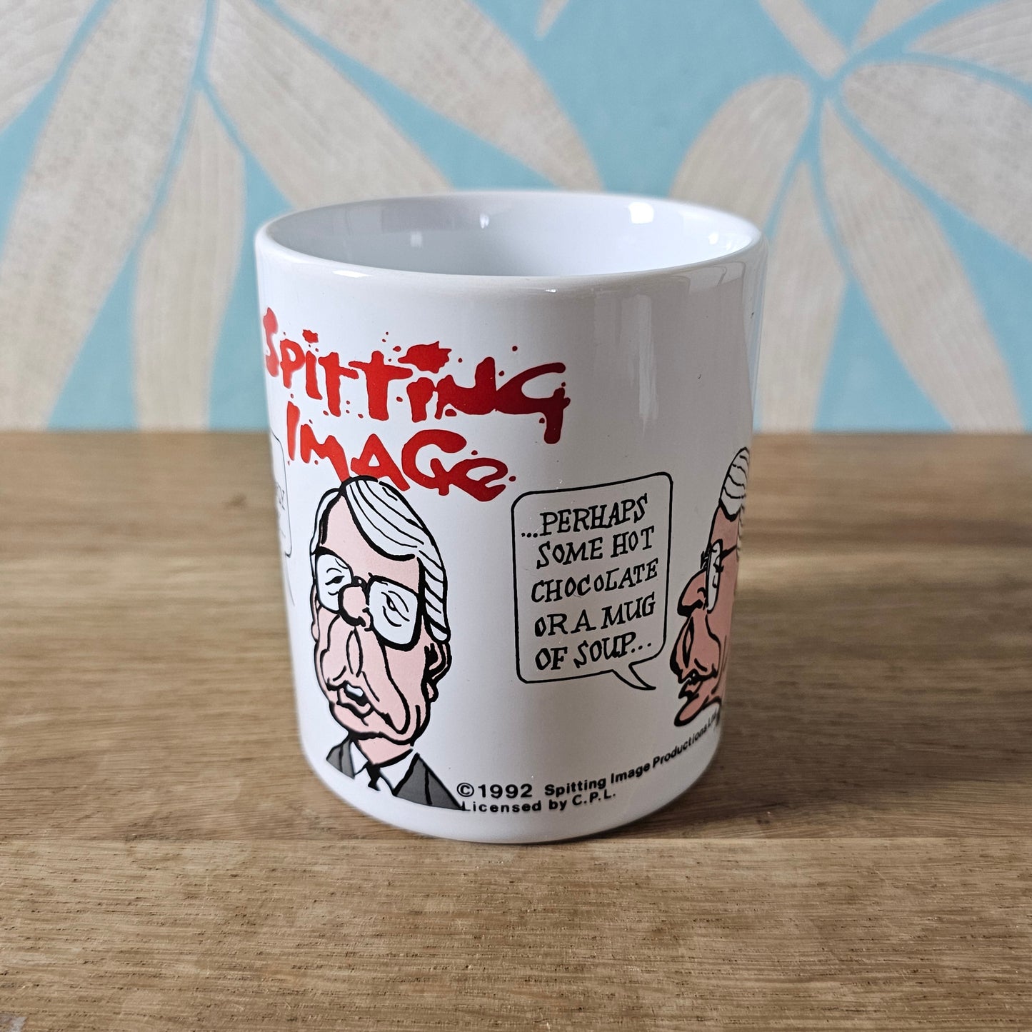 Collectable 1992 Spitting Image "The John Major Dither Mug" political satire mug