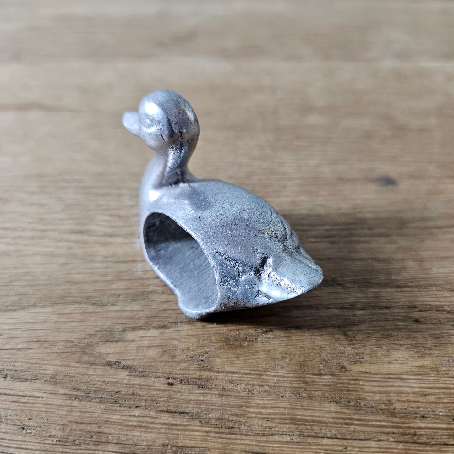 1960s/70s cast aluminium duck napkin ring