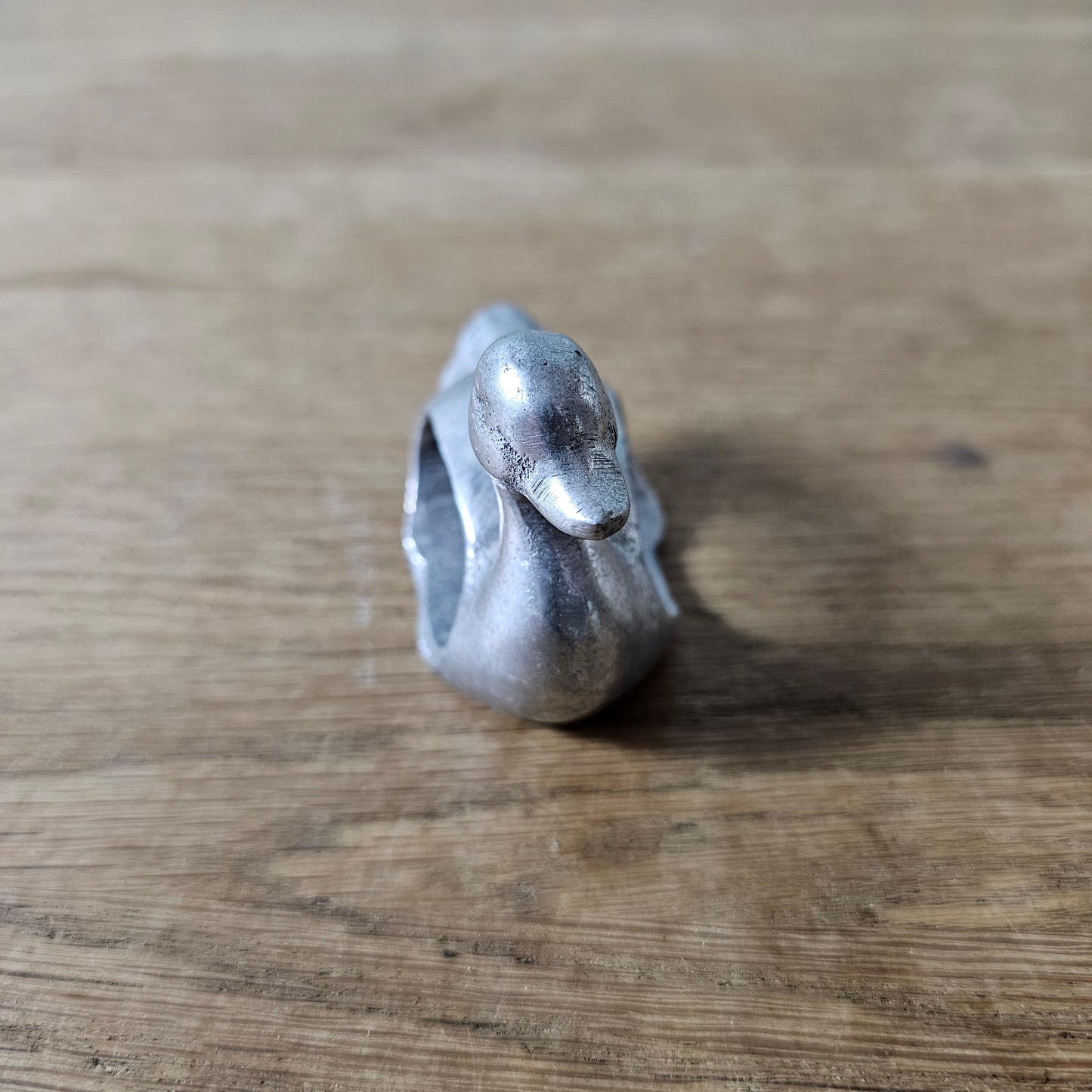 1960s/70s cast aluminium duck napkin ring