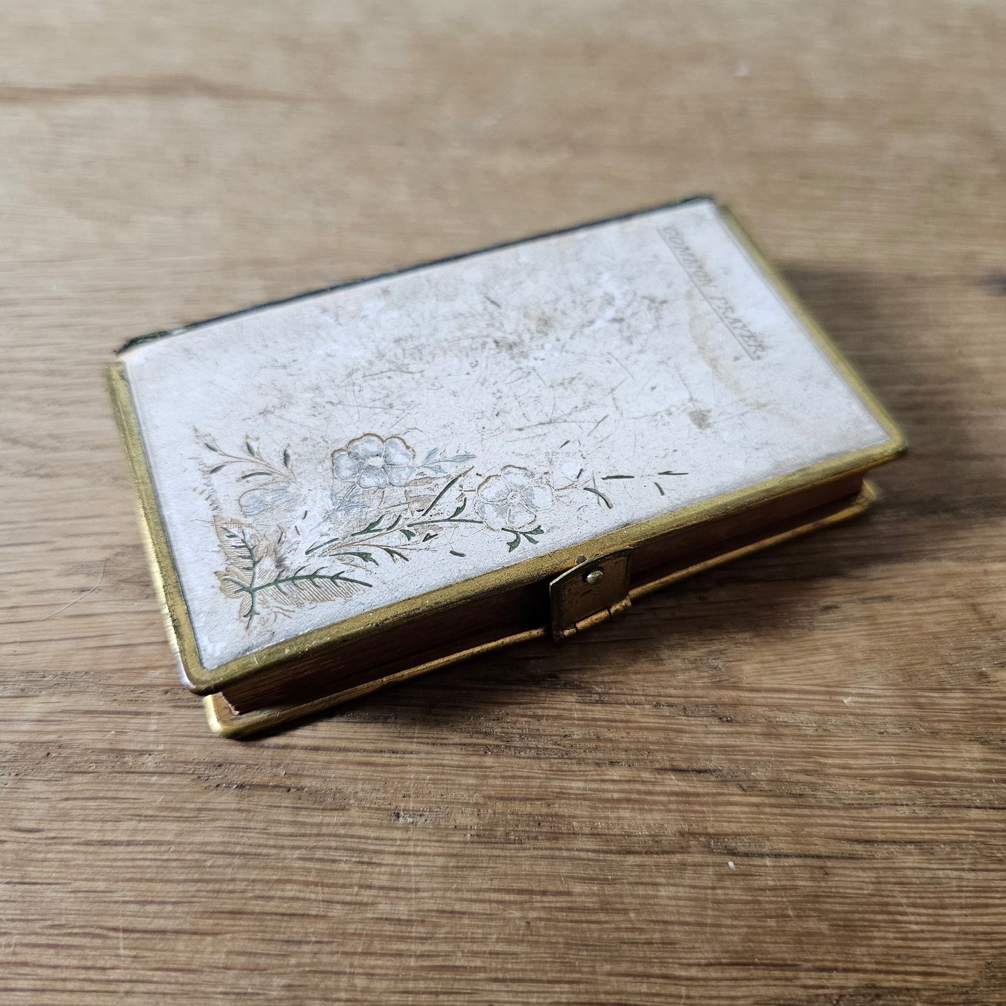 c.1900s Oxford Miniature Book of Common Prayer with brass protective edging