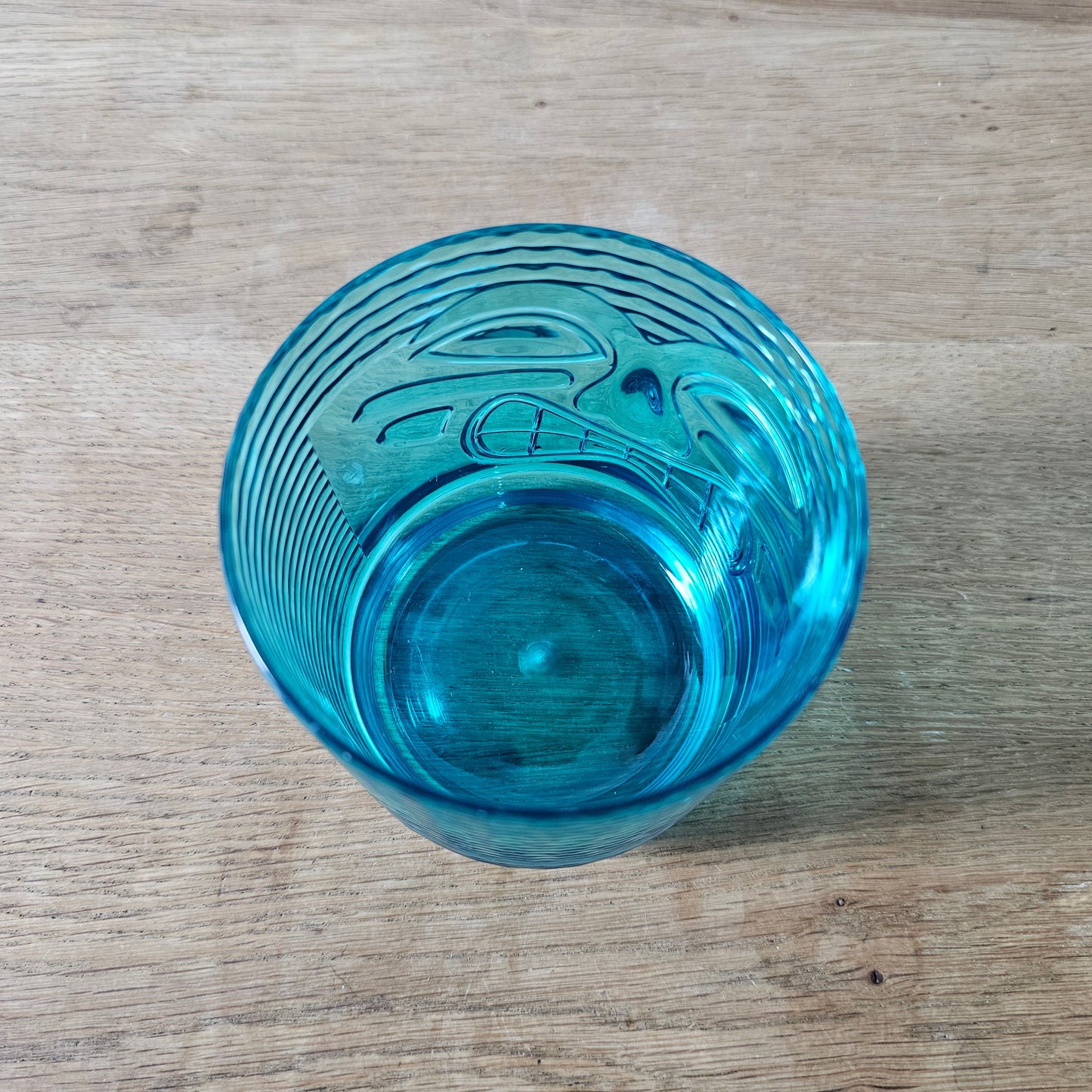 Teal Tiki cocktail pitcher and 4-tumbler drink set