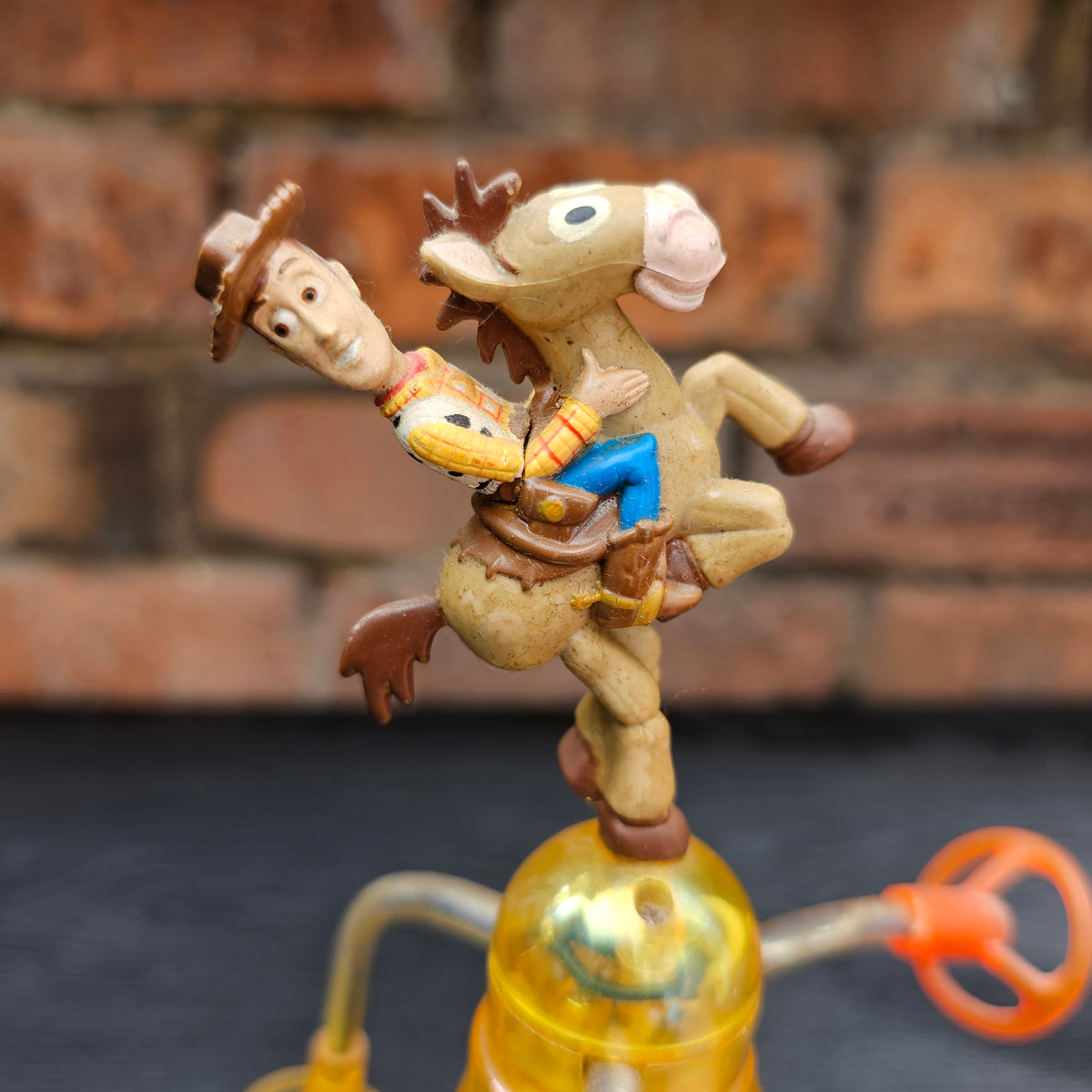 Vintage Disney Pixar Toy Story Woody's Roundup Woody & Bullseye SRM light spinner